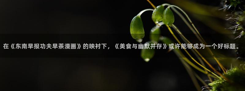 腐漫画app网站：在《东南早报功夫早茶漫画》的映衬下，《美食与幽默并存》或许能够成为一个好标题。
